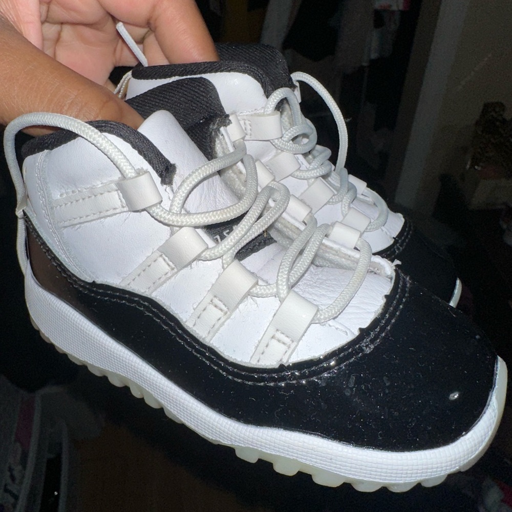 Jordan Kids Black and White Sneakers